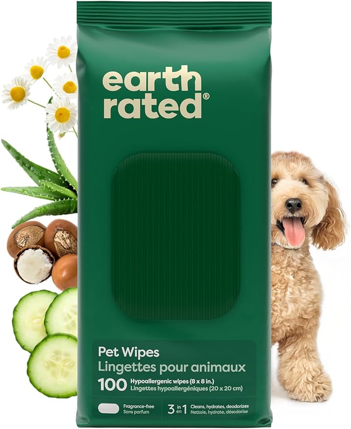 Earth Rated Pet Wipes for Dogs and Cats